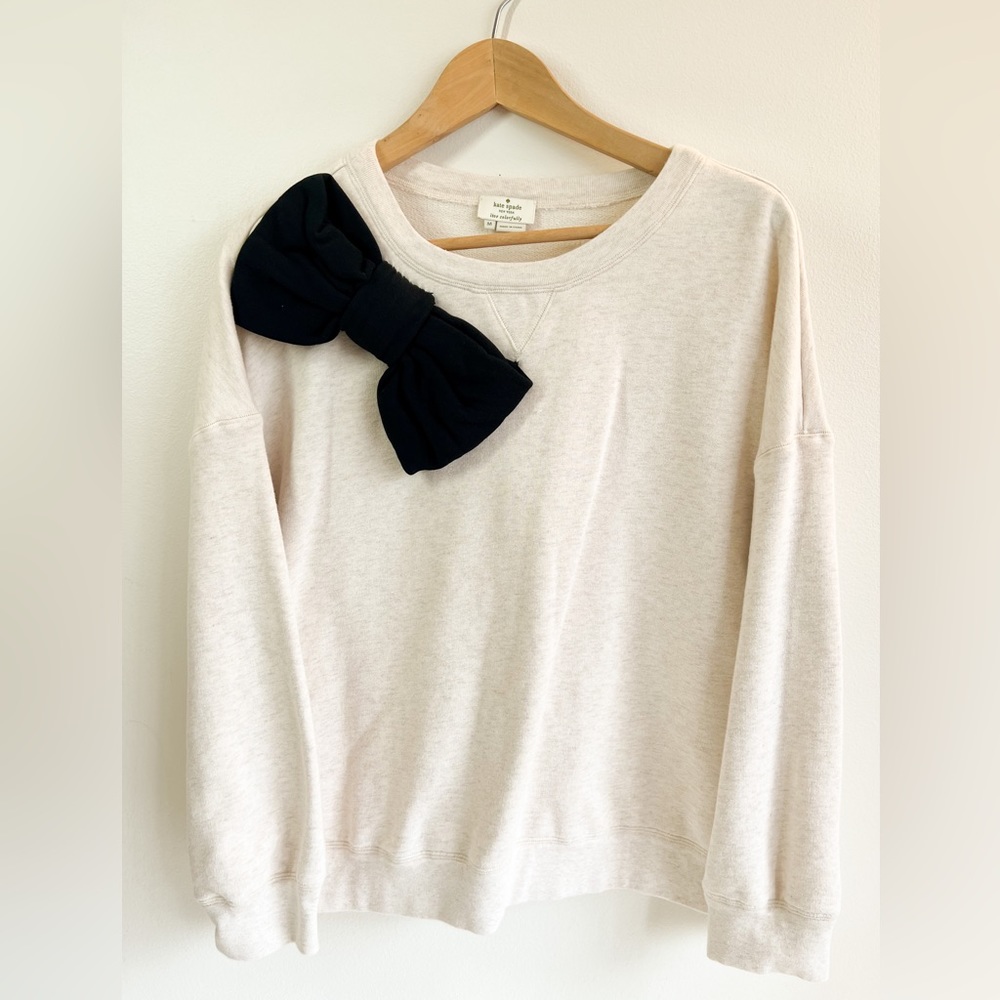 Kate Spade Crewneck Black bow designed Sweatshirt